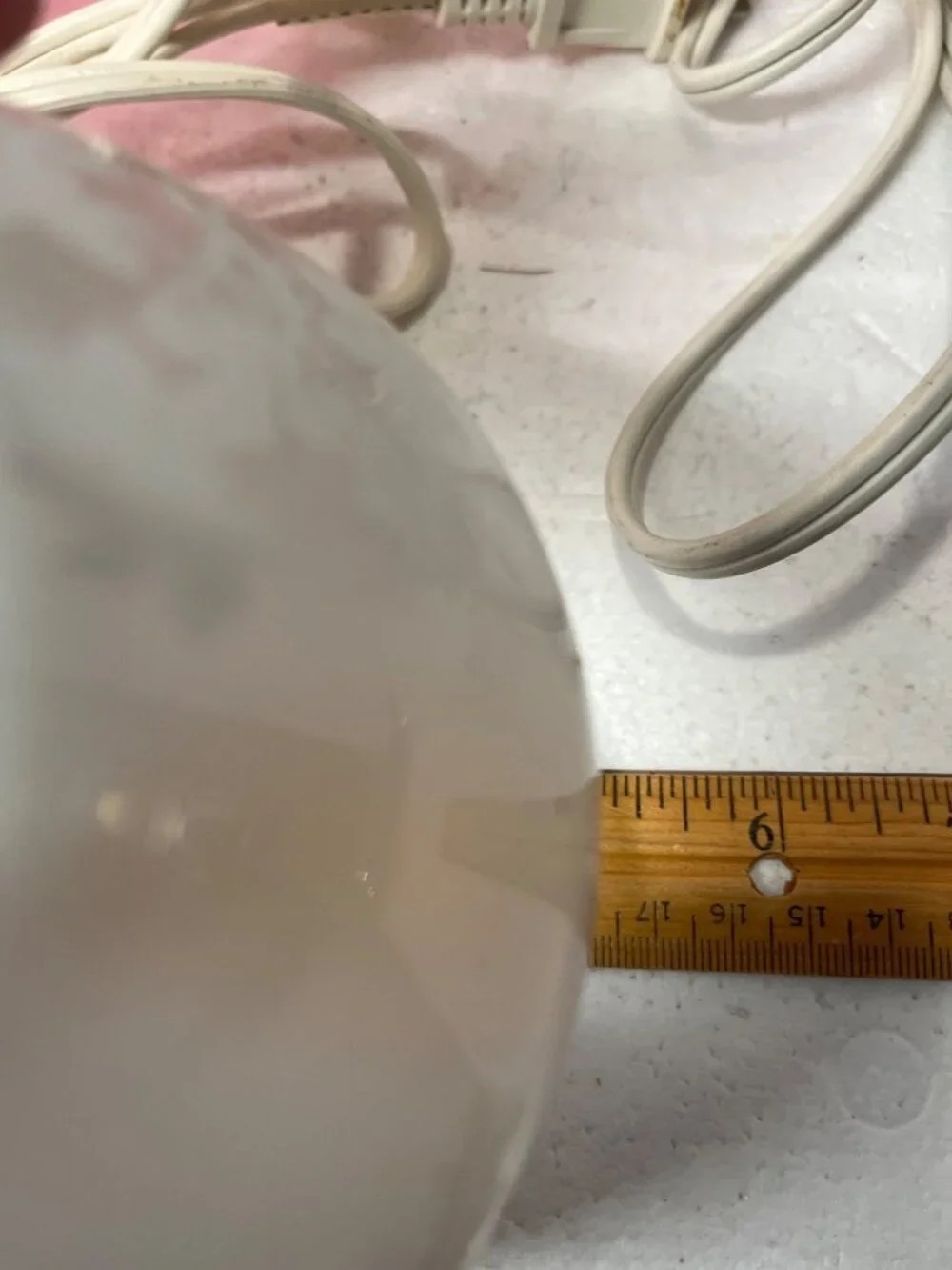 Frosted Glass Floral Pattern Electric Lamp 4.5 Inch